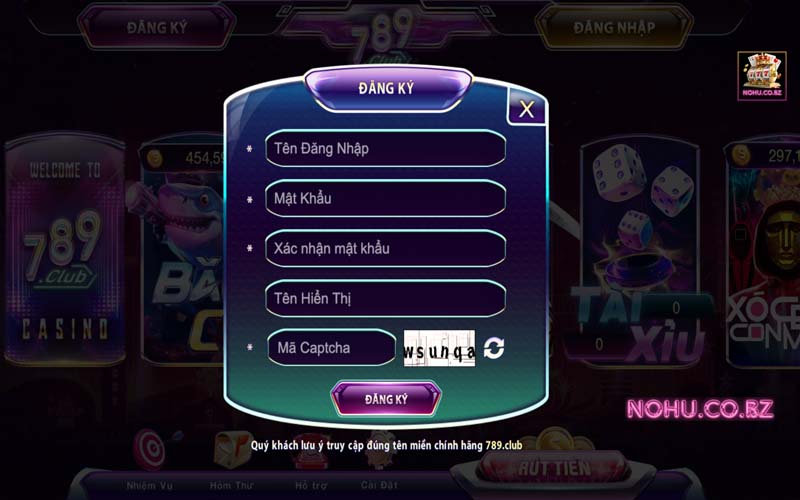 Đăng ký tài khoản truy cập 789 Club chơi game